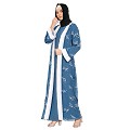 Layered abaya in French Blue Layered abaya in French Blue